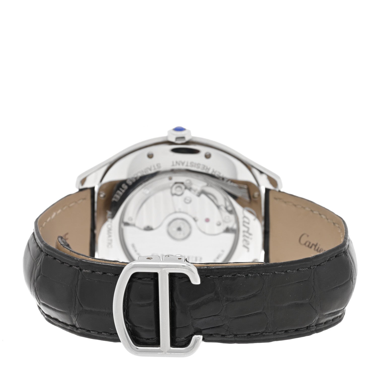 Cartier Stainless Steel Alligator 41mm Drive De Cartier Automatic Watch Black 3 of 5