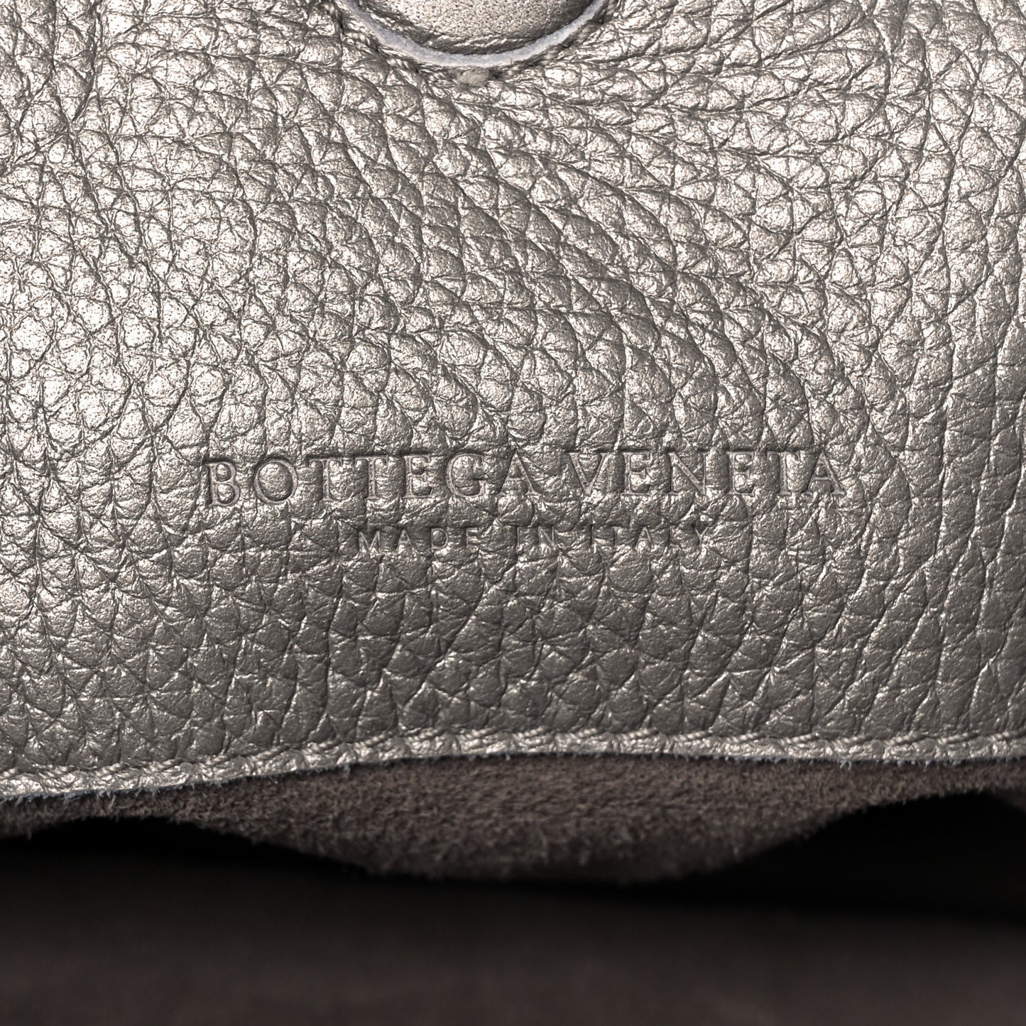 Metallic Calf Ayers Intrecciato Clutch Silver
