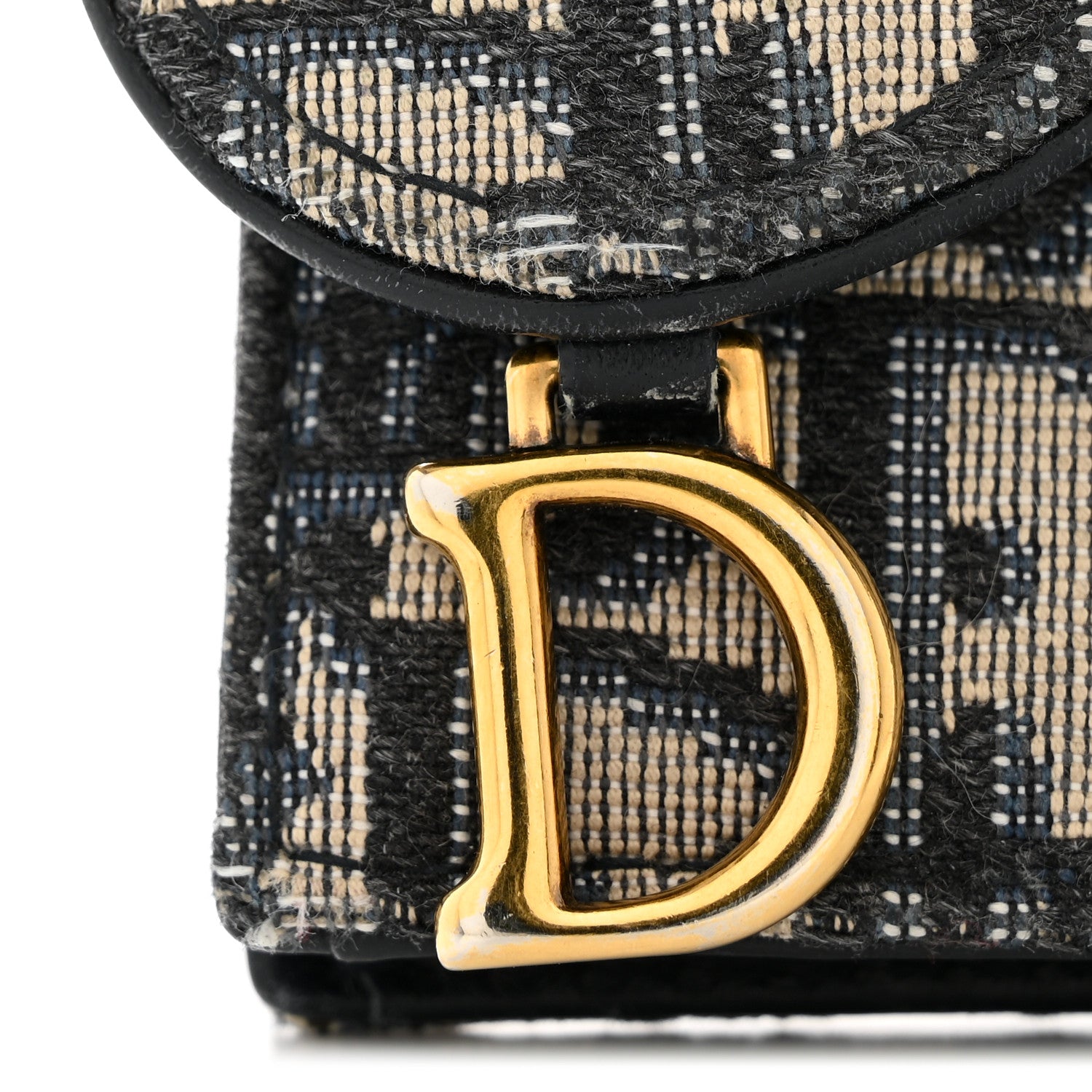 Christian Dior Oblique Saddle Card Holder Blue 10 of 12