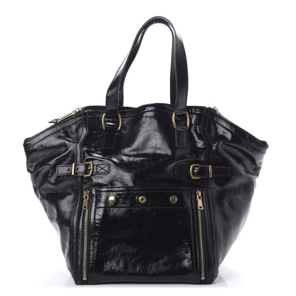 Saint Laurent Patent Large Downtown Tote Black 1 of 10