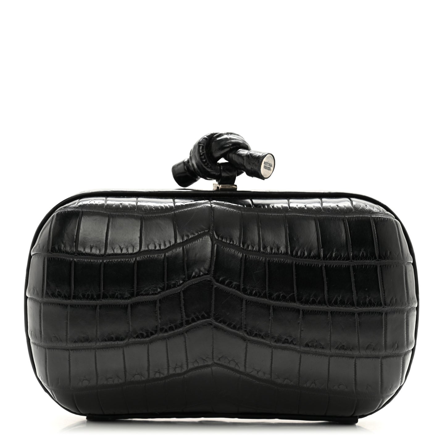 Crocodile Knot Clutch Black