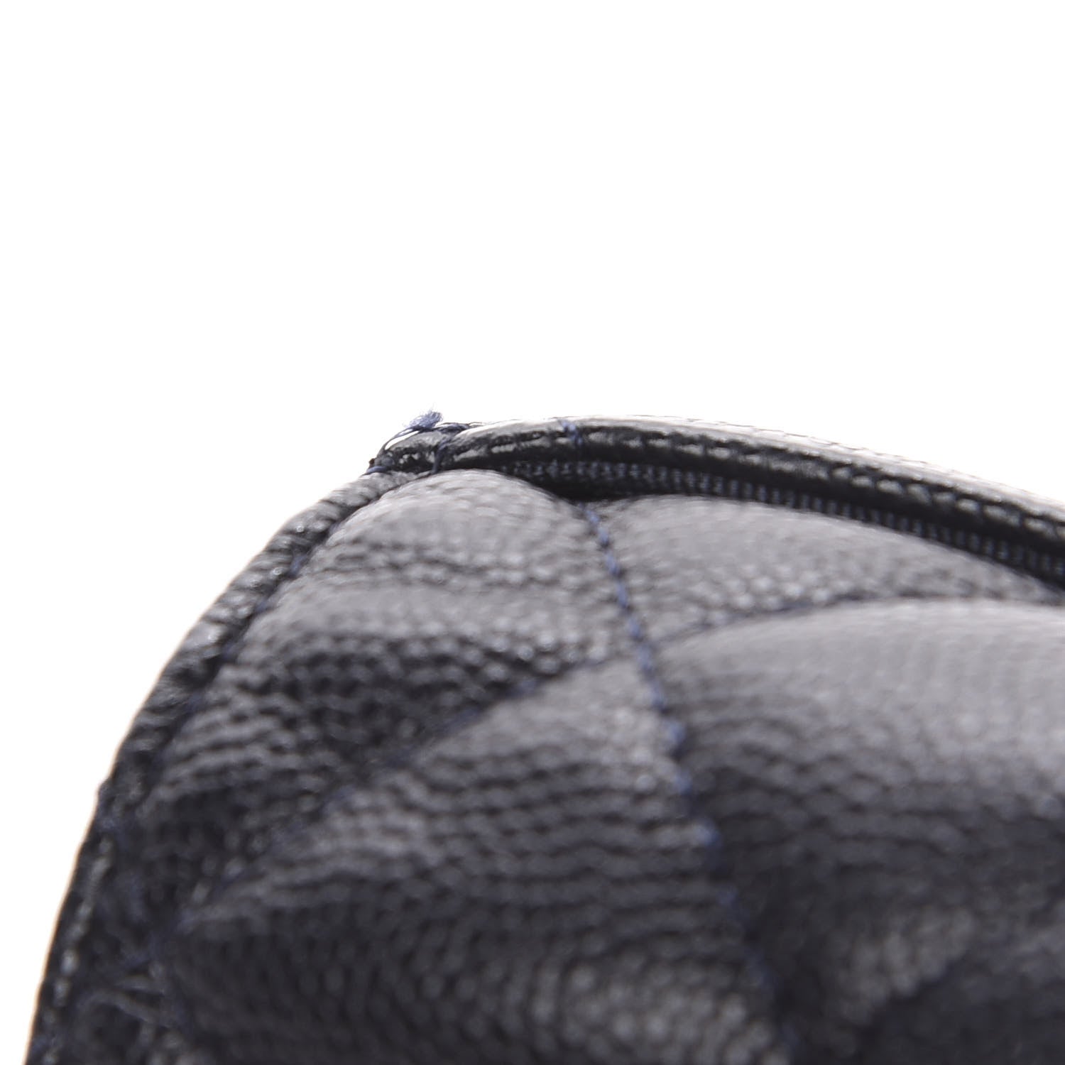 Chanel Caviar Quilted Compact Flap Wallet Navy 9 of 10