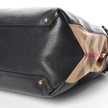 Burberry Smooth Calfskin Medium Banner Tote Black 11 of 19