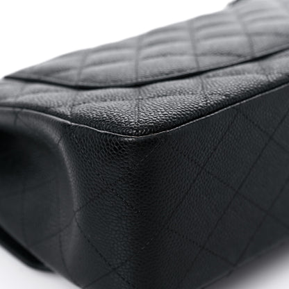 Chanel Caviar Quilted Jumbo Double Flap Black 7 of 13