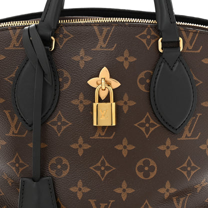 Louis Vuitton Monogram Flower Zipped Tote PM Black 7 of 9