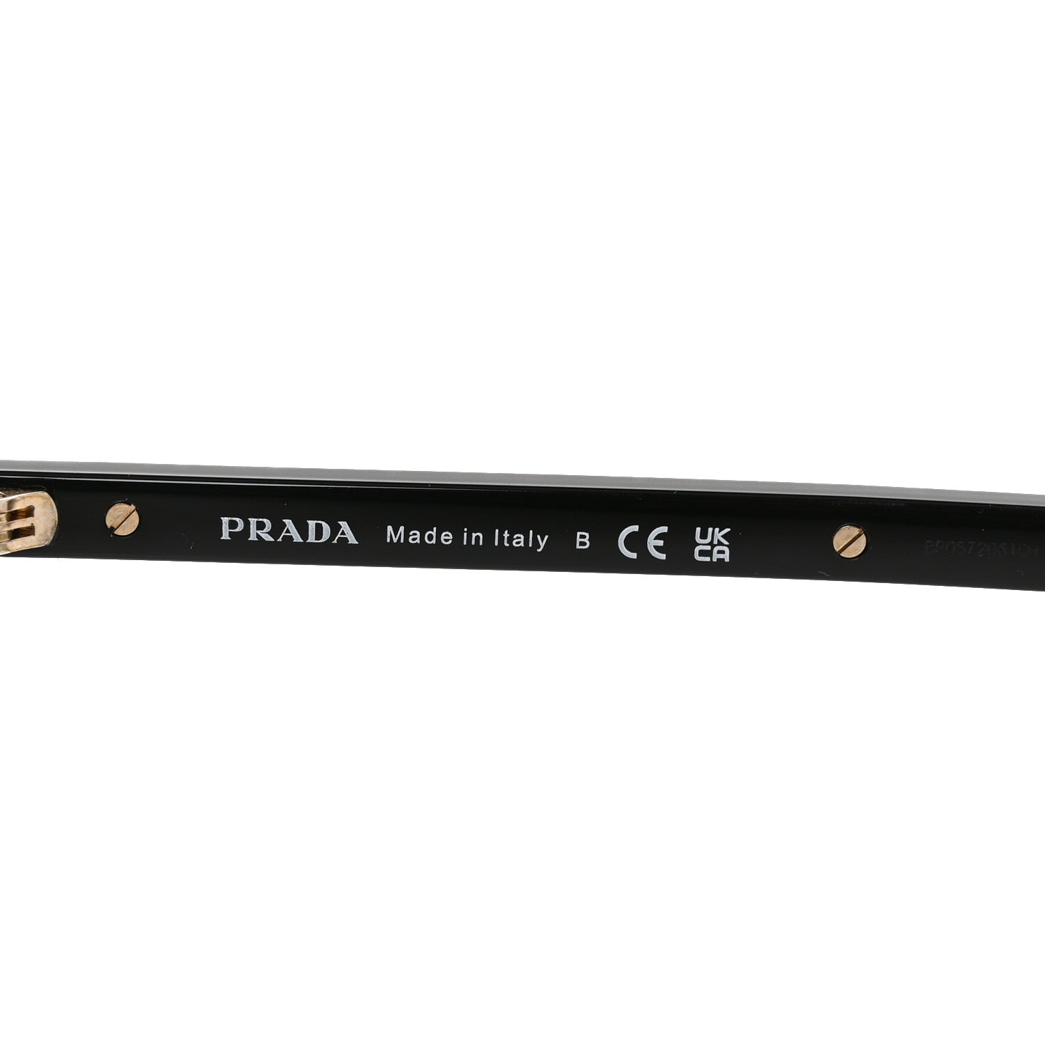Prada Acetate Iconic Metal Plaque Sunglasses SPR B15 Black 5 of 6