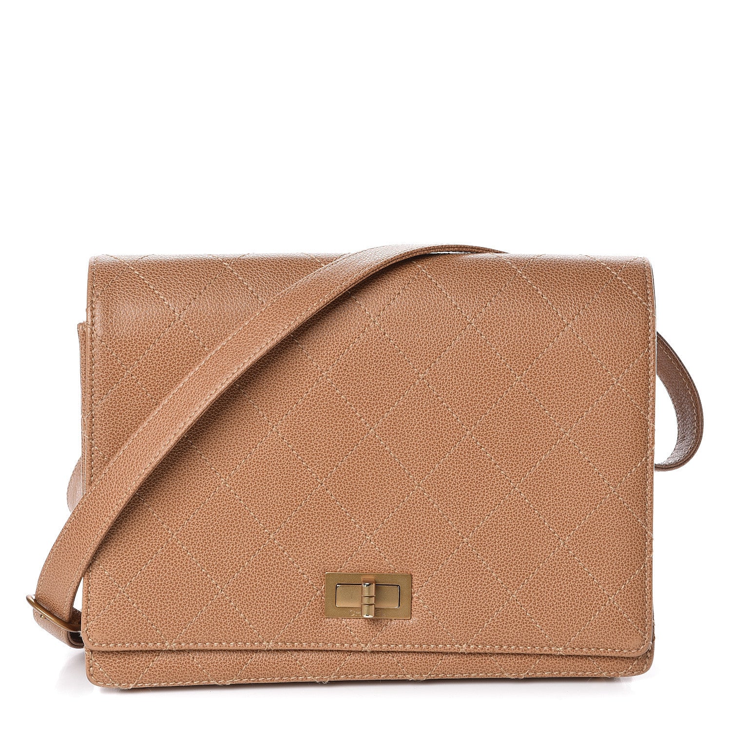 Chanel Calfskin Stitched Mademoiselle Flap Brown 1 of 11