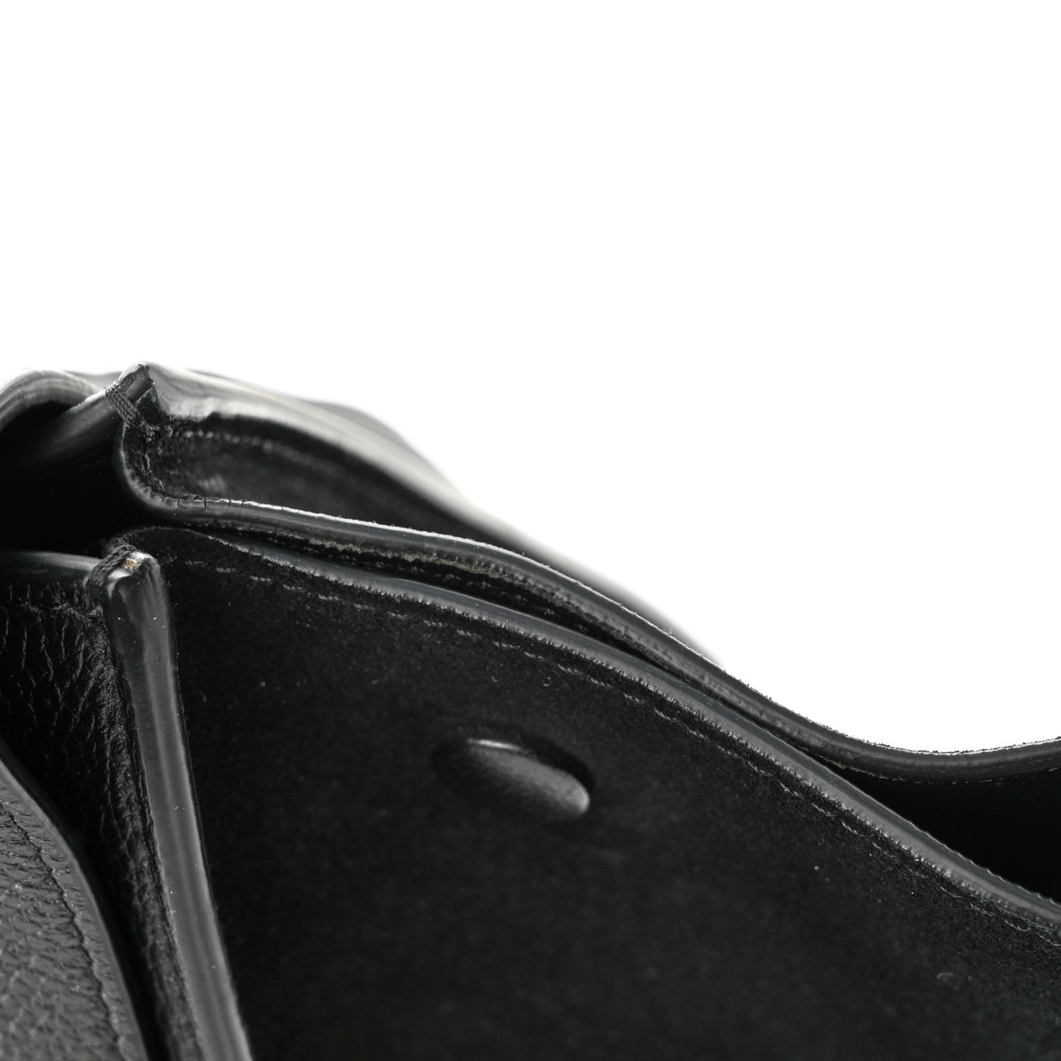 Celine Drummed Calfskin Suede Small Trapeze Black 13 of 14