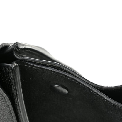 Celine Drummed Calfskin Suede Small Trapeze Black 13 of 14