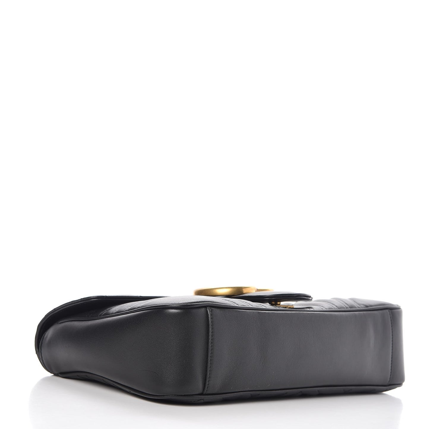 Calfskin Matelasse Medium GG Marmont Shoulder Bag Black
