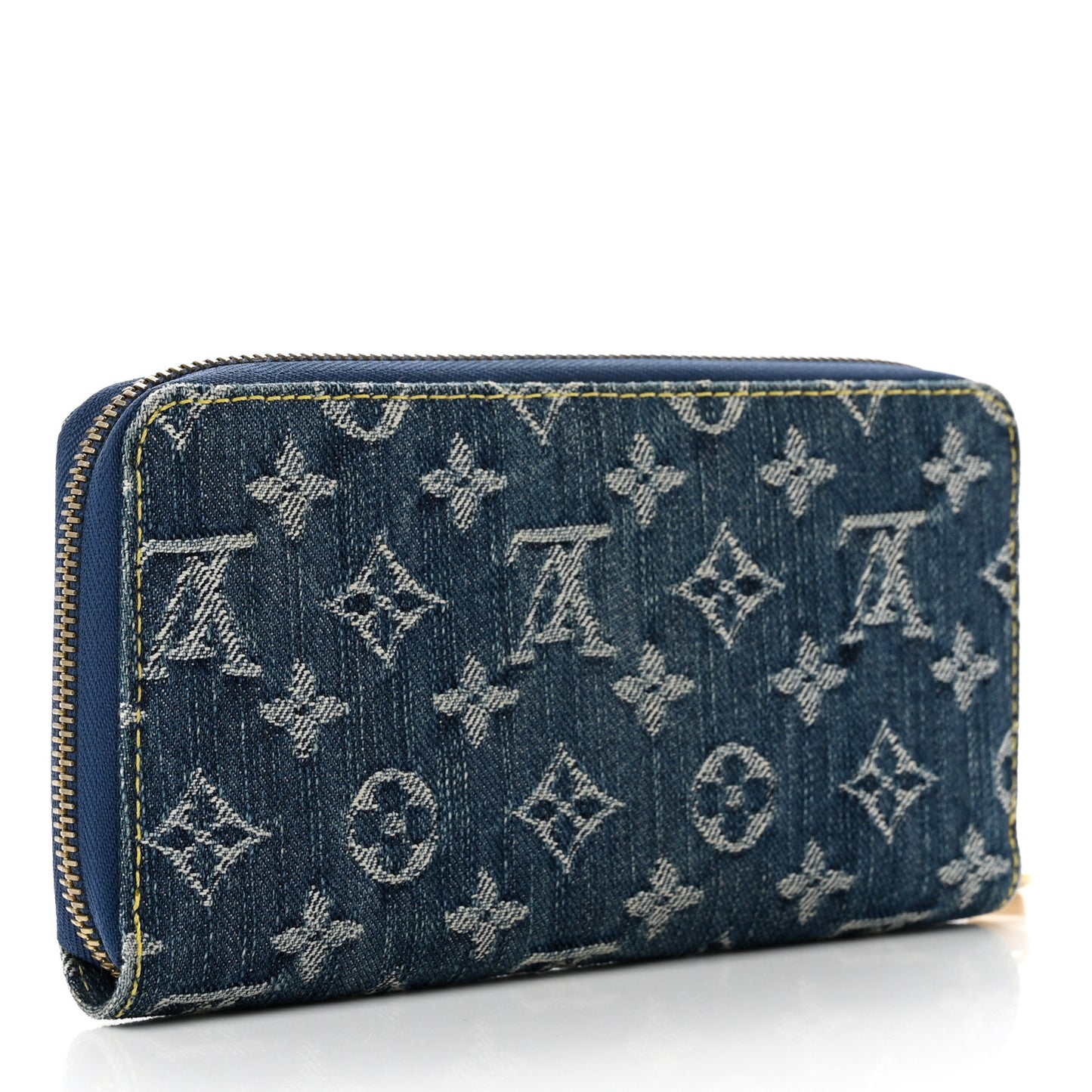 Monogram Denim Zippy Wallet Blue