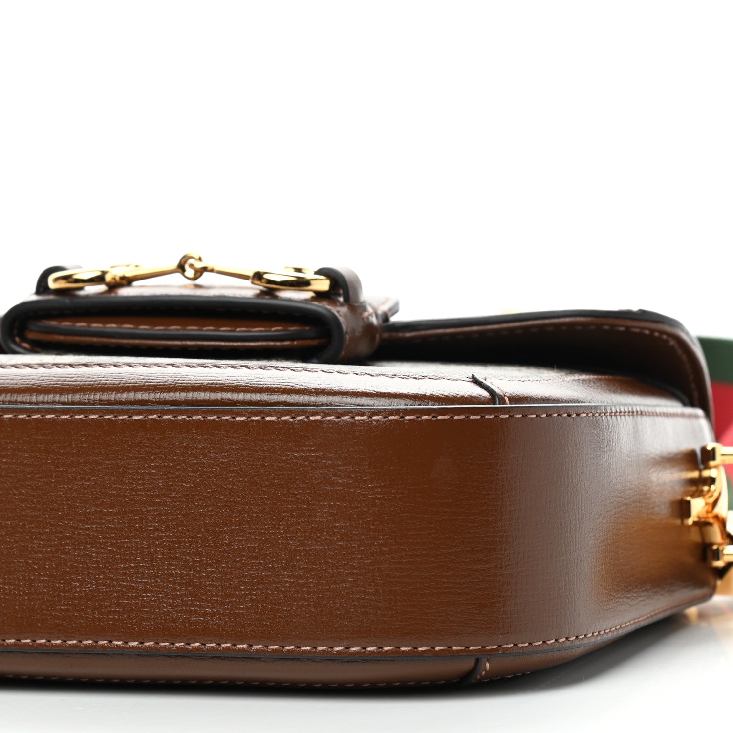 Gucci GG Supreme Monogram Web Mini Horsebit 1955 Shoulder Bag Beige Brown Sugar 9 of 9