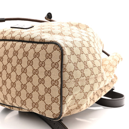 Gucci Monogram Dollar Calfskin O Drawstring Backpack Beige Ebony Testa di Moro Dark Chocolate 10 of 10