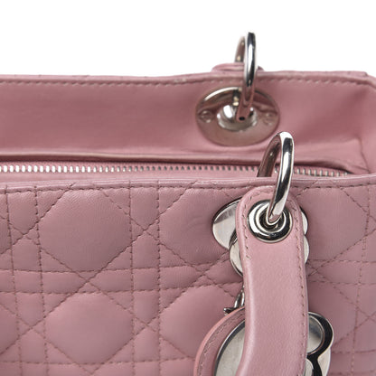 Christian Dior Lambskin Cannage Medium Lady Dior Pink 10 of 16