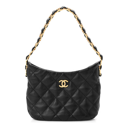 Chanel Lambskin Quilted CC Links Hobo Black 1 of 10