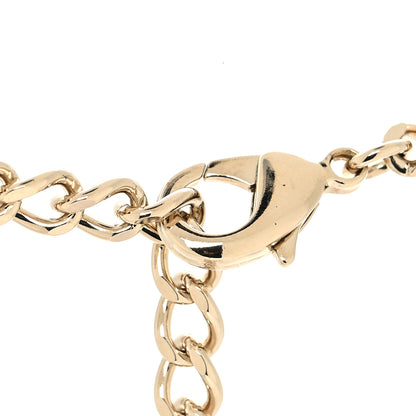 Chanel Crystal CC Collar Necklace Gold 4 of 5