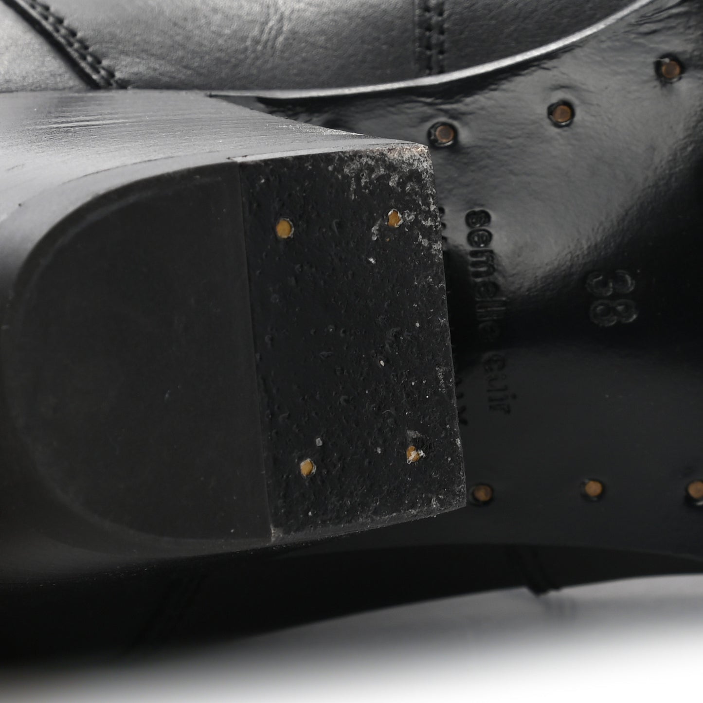 Calfskin Womens Vegas Ankle Boot 38 Black
