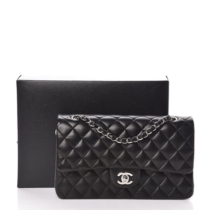 Chanel Lambskin Quilted Medium Double Flap Black 13 of 13