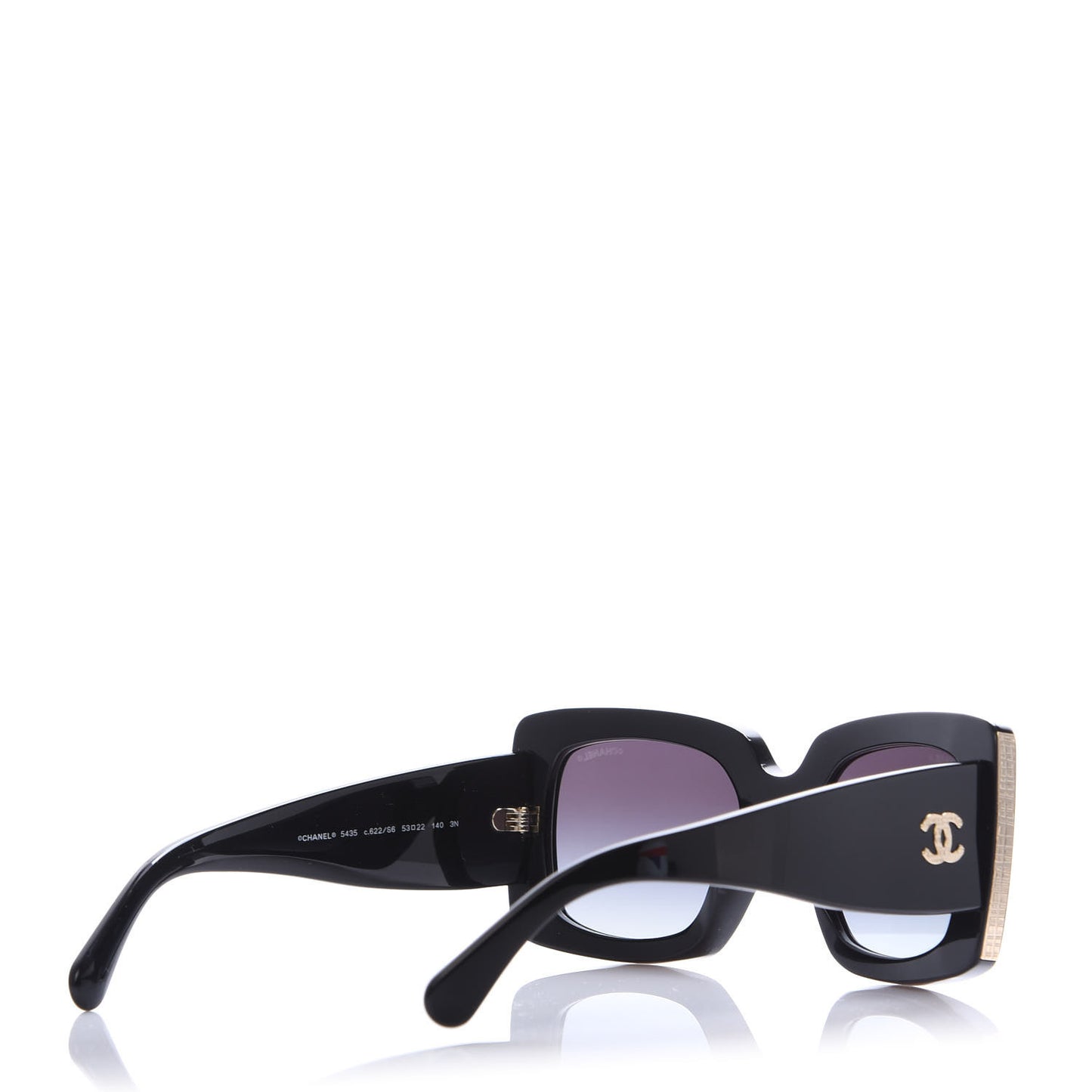 Acetate Rectangle Sunglasses 5435 Black