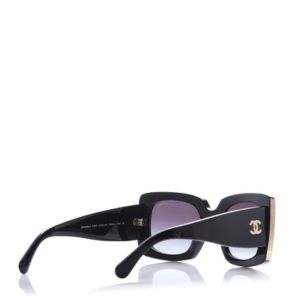 Chanel Acetate Rectangle Sunglasses 5435 Black 4 of 8