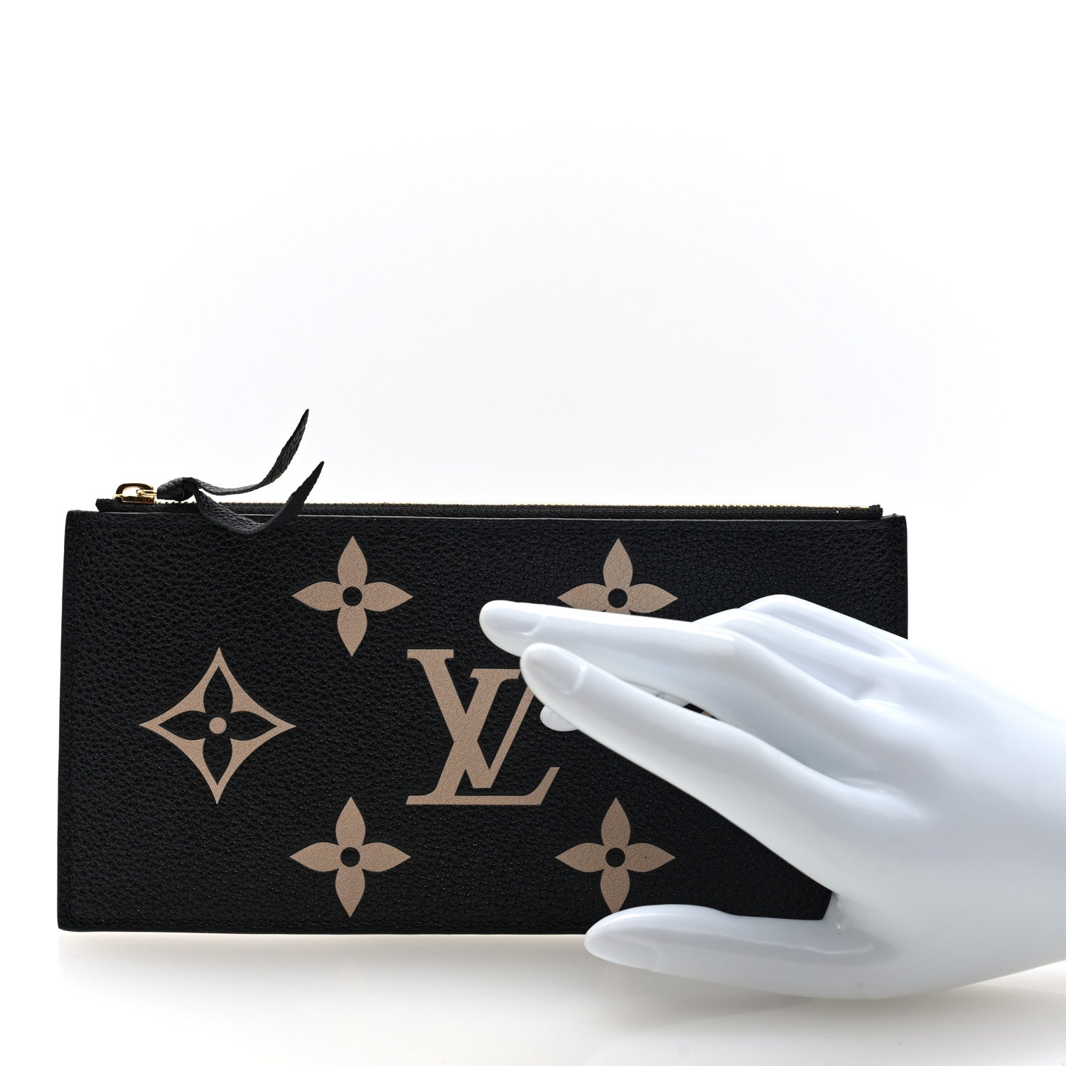 Louis Vuitton Empreinte Monogram Giant Crafty Pochette Felicie Zippered Insert Black 2 of 6