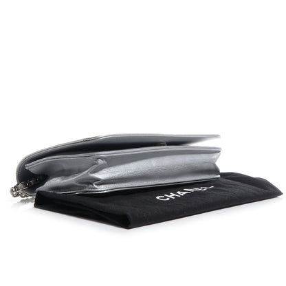 Chanel Patent Strass Wallet On Chain WOC Silver 4 of 8