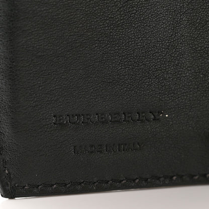 Burberry Grainy Calfskin House Check Wellington Wallet Mahogany Black 7 of 7