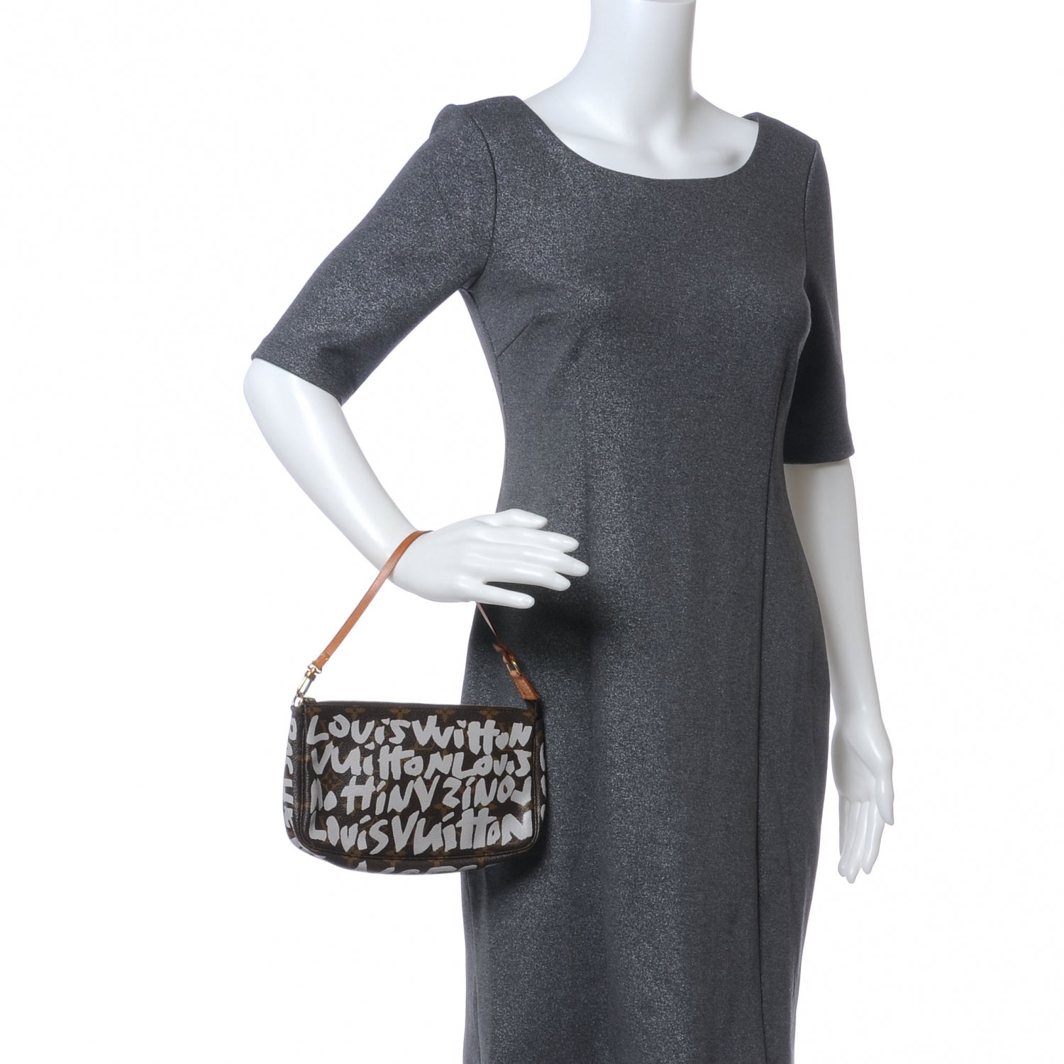 Louis Vuitton Monogram Graffiti Pochette Accessories Silver 2 of 7