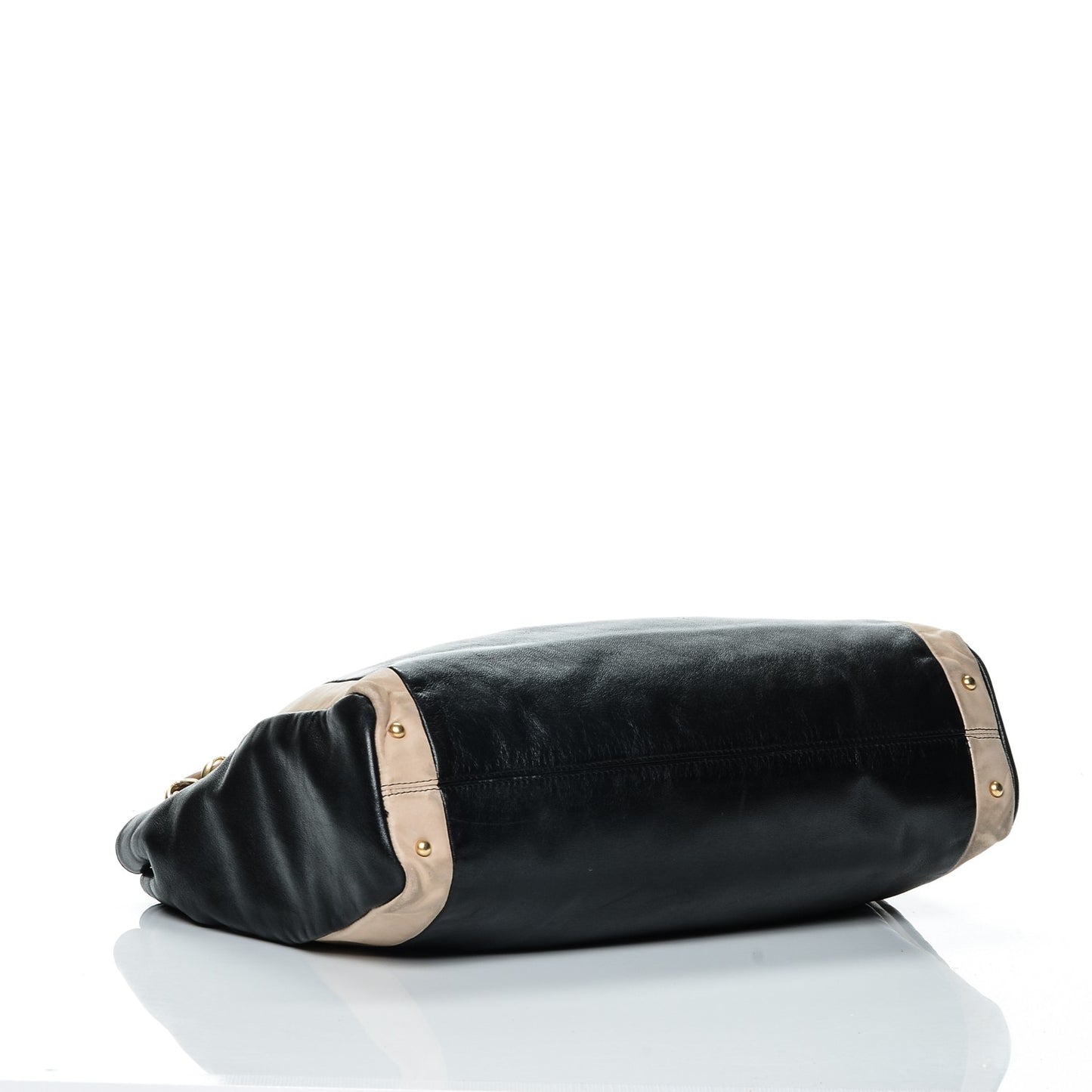 Lambskin Small Olsen Shoulder Bag Black Beige