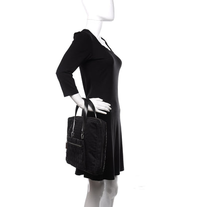 Chanel Nylon Travel CC Laptop Briefcase Black 2 of 11