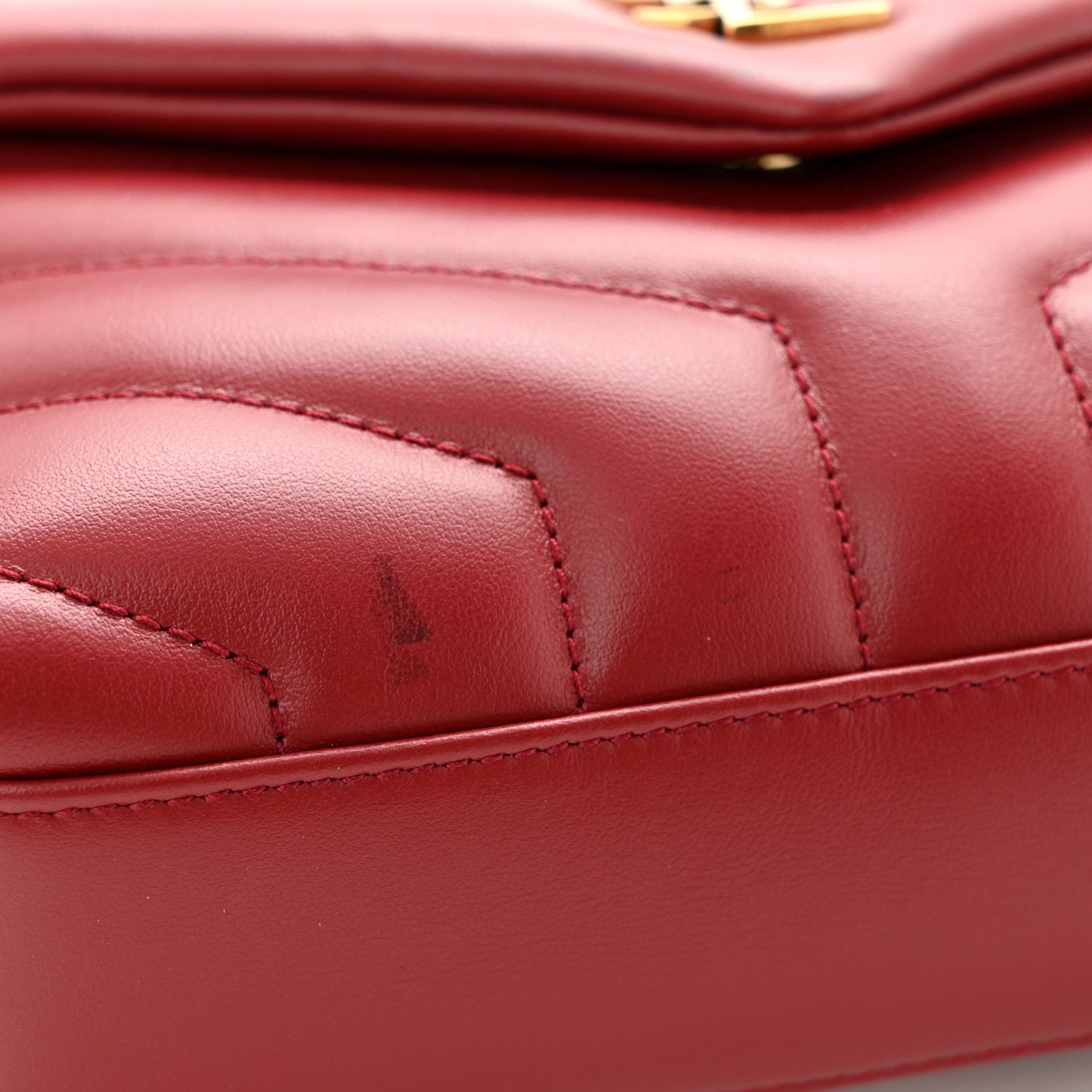 Calfskin Y Quilted Monogram Toy Loulou Monogram Crossbody Bag Red
