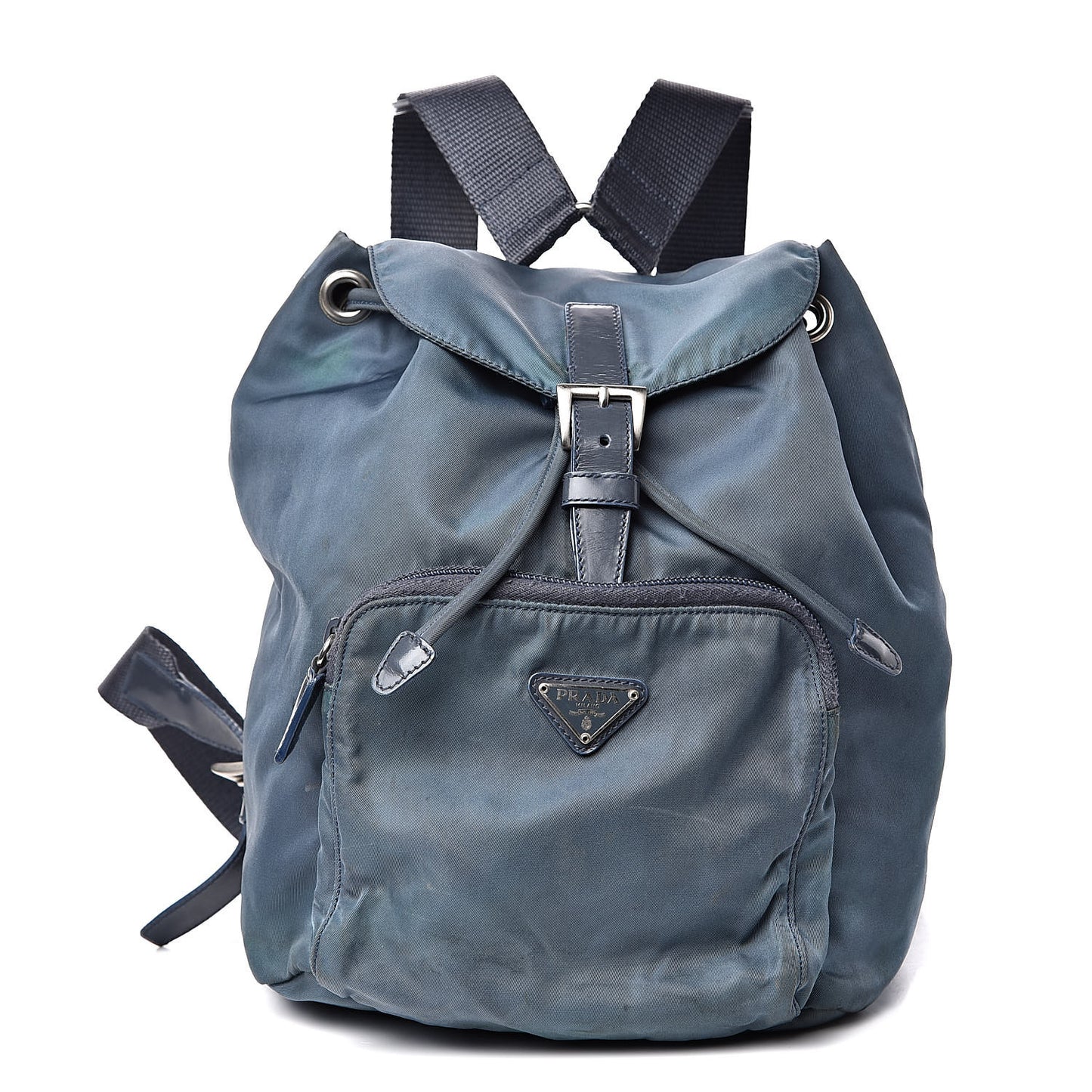 Nylon Vela Cinch Backpack Blue