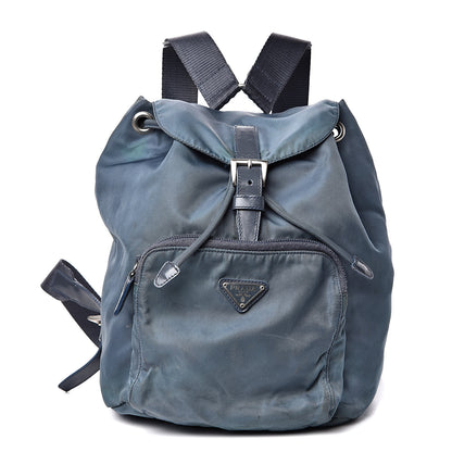 Prada Nylon Vela Cinch Backpack Blue 1 of 17