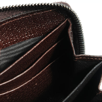 Gucci Monogram Metal Bar Zip Around Wallet Dark Brown 6 of 8