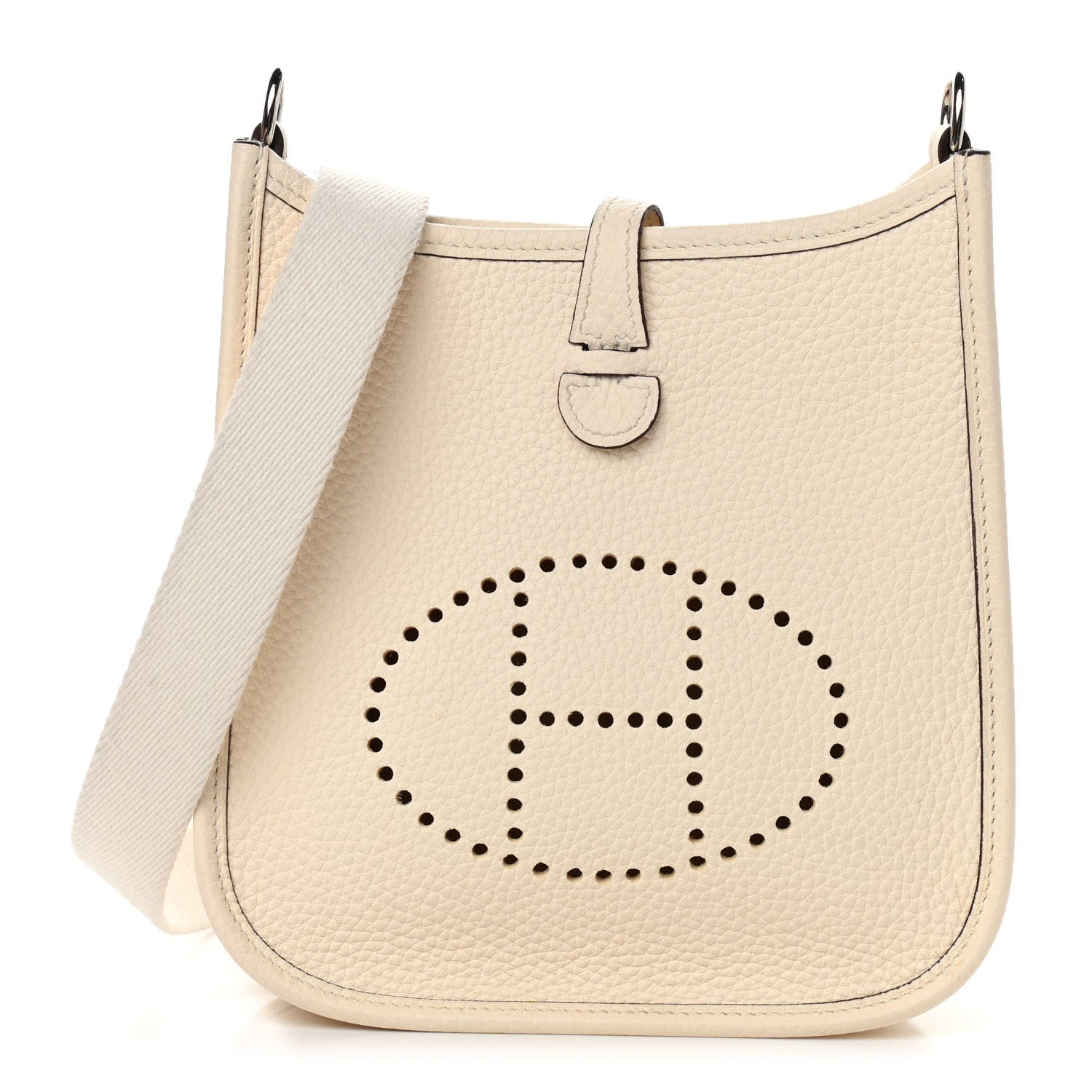 Hermes Taurillon Clemence Amazone Evelyne TPM Nata Craie 1 of 12