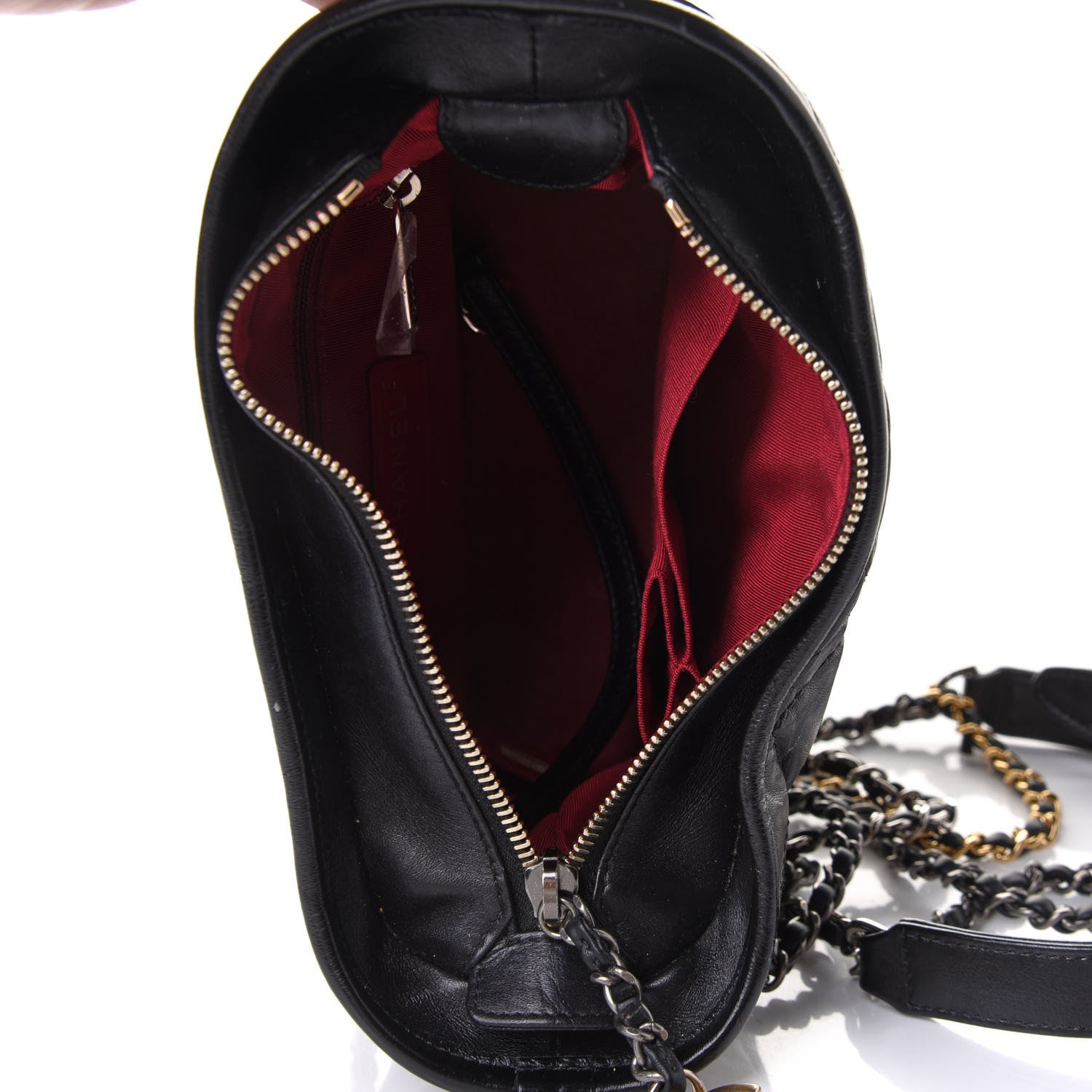 Chanel Aged Calfskin Quilted Small Gabrielle Hobo Black 5 of 11