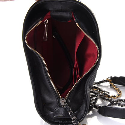 Chanel Aged Calfskin Quilted Small Gabrielle Hobo Black 5 of 11