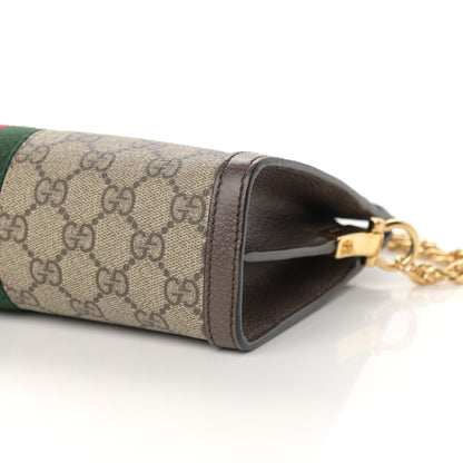Gucci GG Supreme Monogram Web Small Ophidia Chain Shoulder Bag Brown 10 of 14