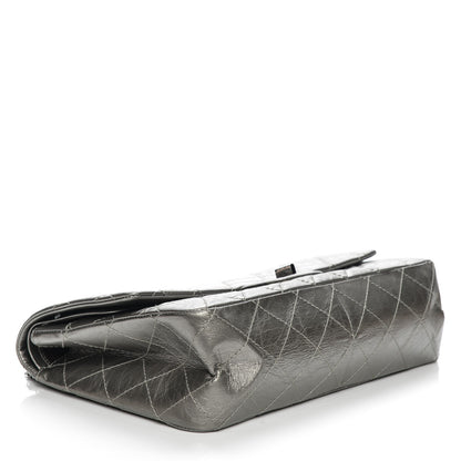 Chanel Metallic Aged Calfskin Quilted 2.55 Reissue 227 Flap Silver 4 of 8