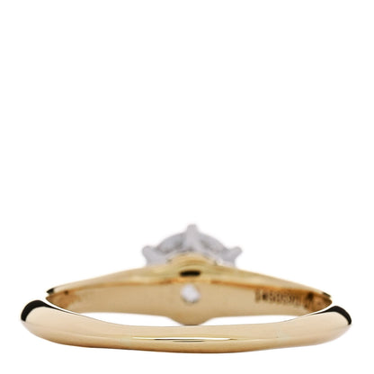Tiffany 18K Yellow Gold Platinum Diamond .53ct Solitaire Engagement Ring 46 3.75 4 of 7