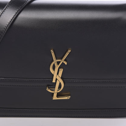 Saint Laurent Box Calfskin Monogram Medium Solferino Satchel Black 9 of 11