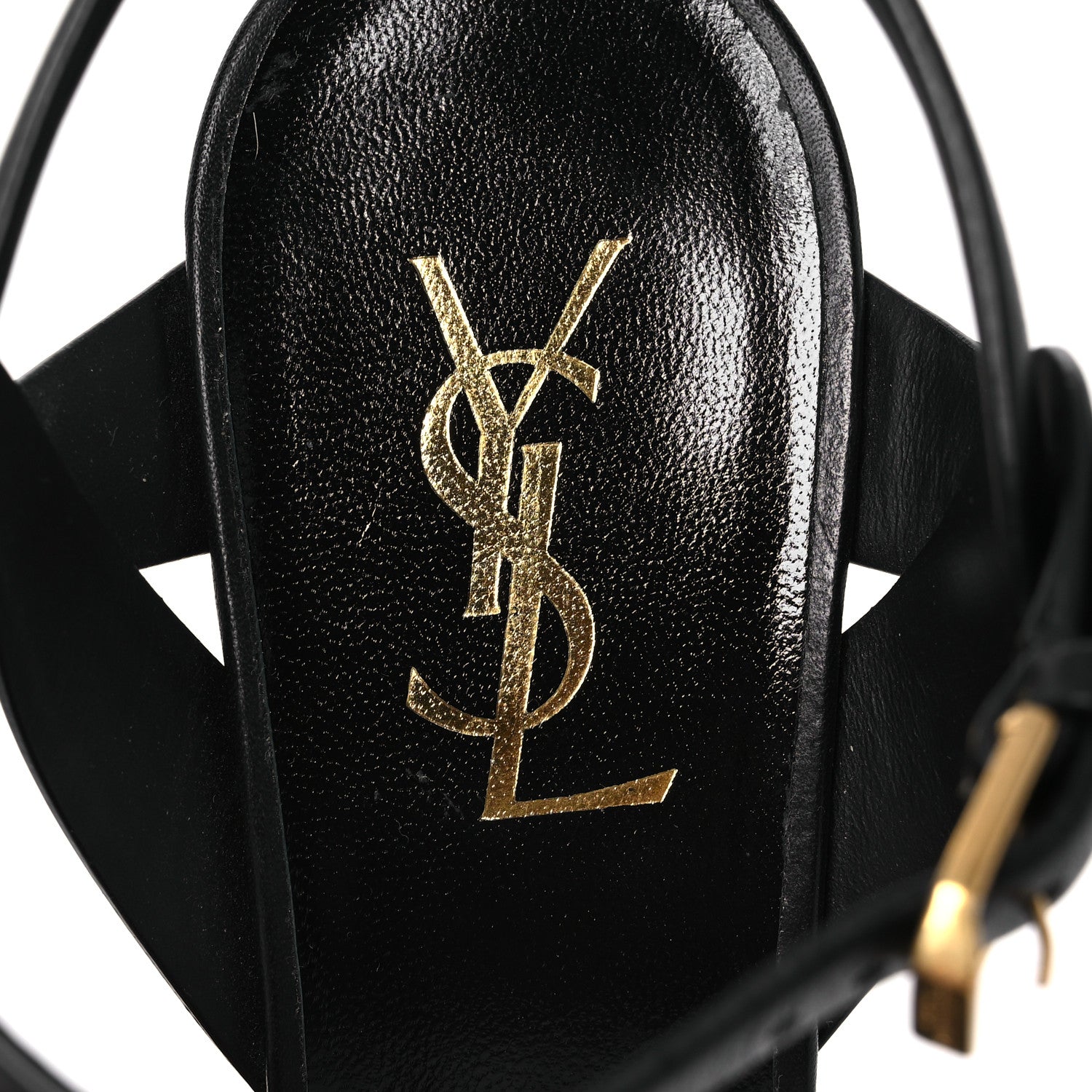 Saint Laurent Calfskin Tribute 105 Platform Sandals 38.5 Black 9 of 13