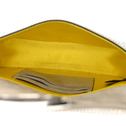 Fendi Crystal Vitello Laminato Mini Baguette Crystal Argento 5 of 14