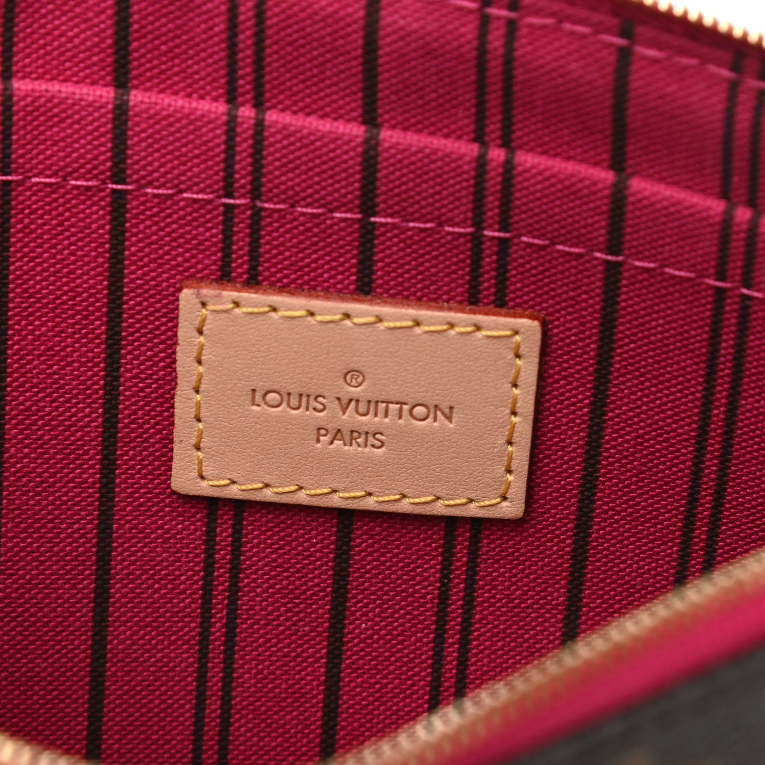 Louis Vuitton Monogram Neverfull MM GM Pochette Pivoine 5 of 6