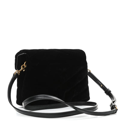 Saint Laurent Velvet Y Quilted Monogram Toy Loulou Chain Satchel French Black 2 of 4