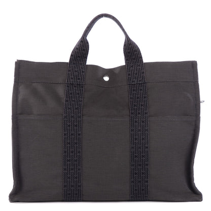 Hermes Canvas Herline MM Tote Grey 1 of 13