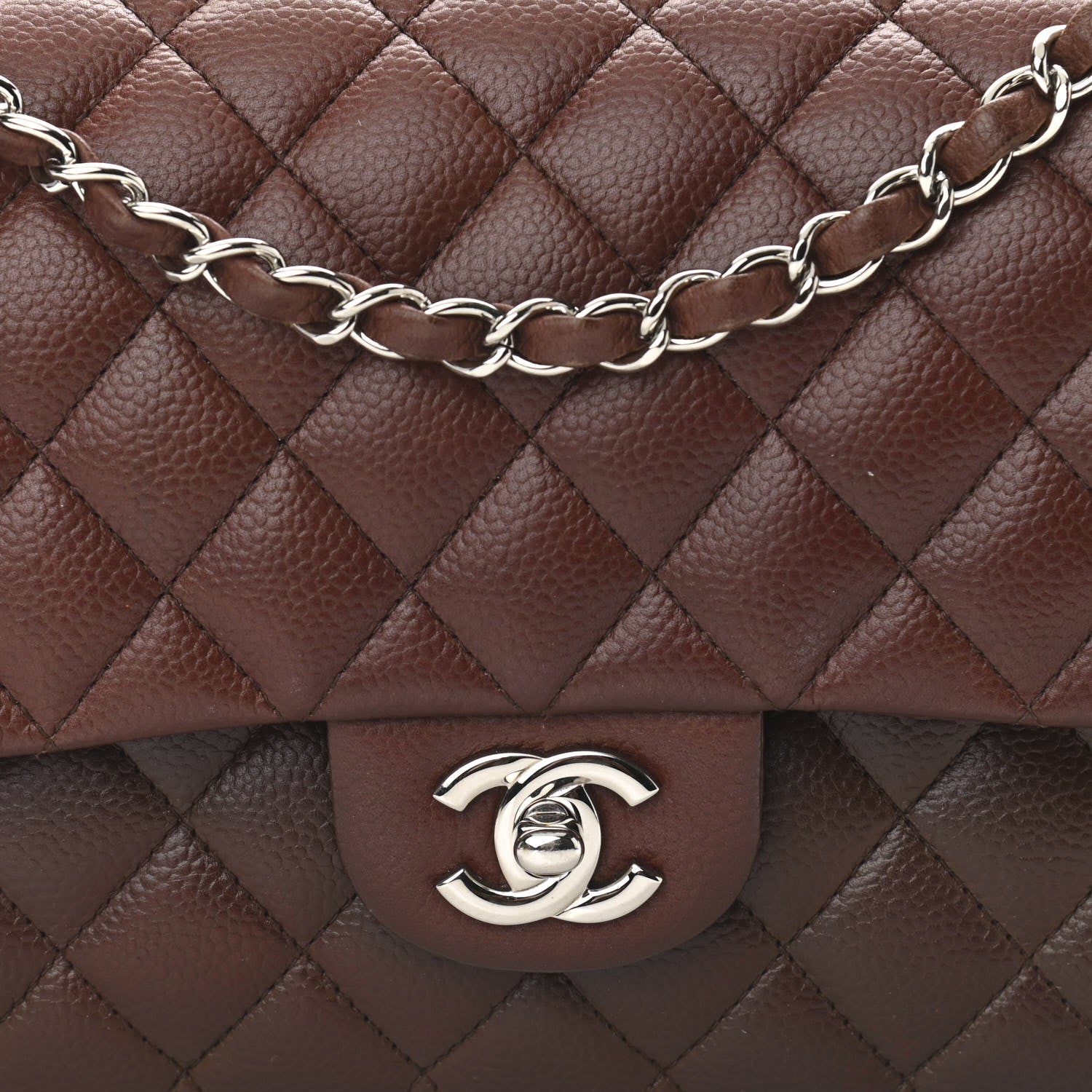 Chanel Caviar Quilted Medium Double Flap Burgundy 8 of 13