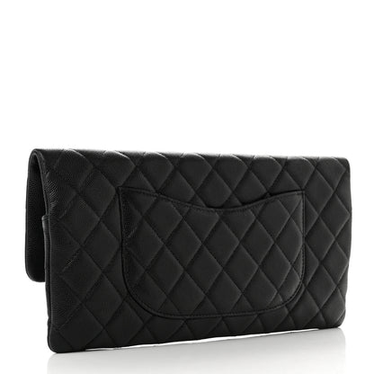 Chanel Caviar Quilted Flap Clutch Black 3 of 9