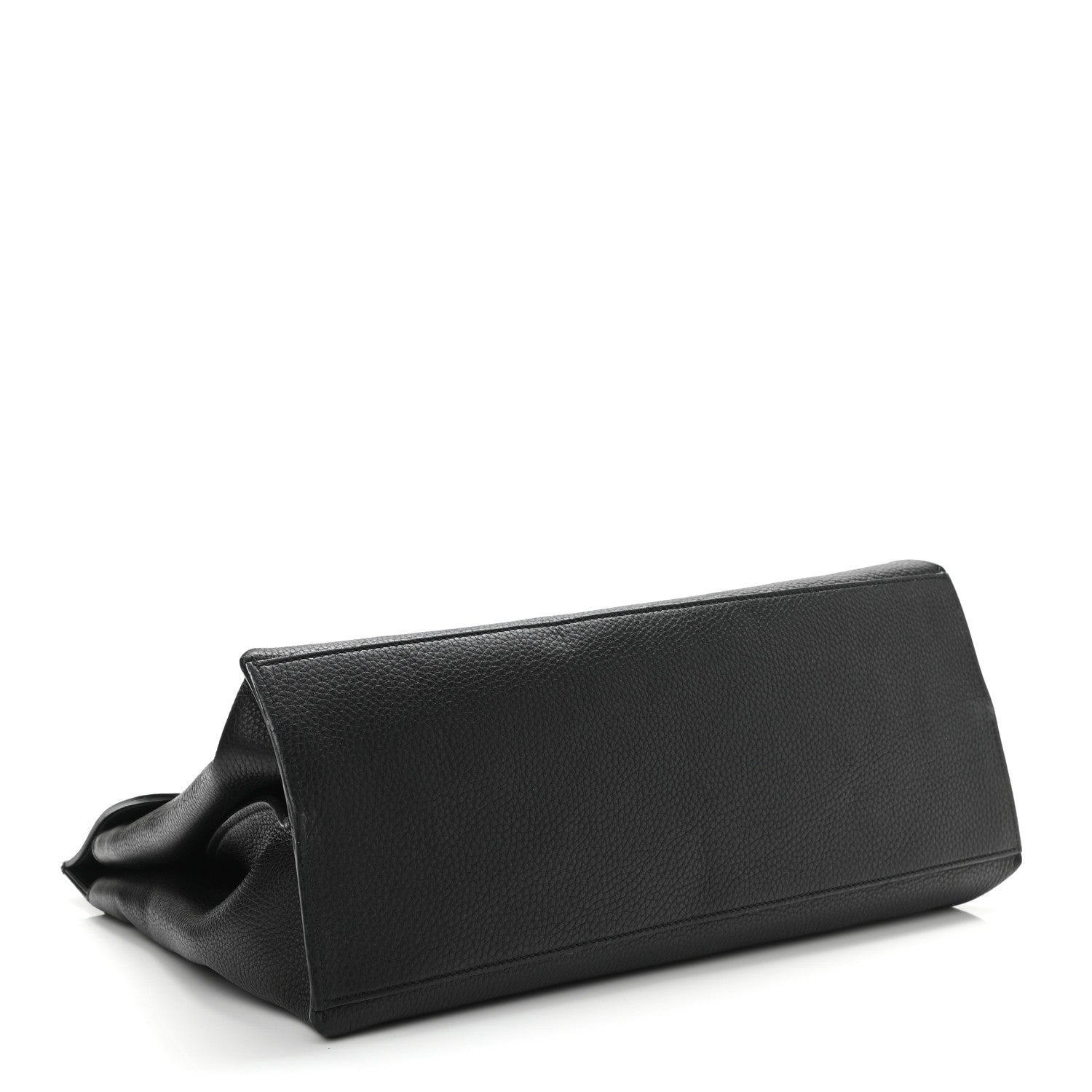 Gucci Pebbled Calfskin Large Bamboo Daily Top Handle Bag Black 4 of 17