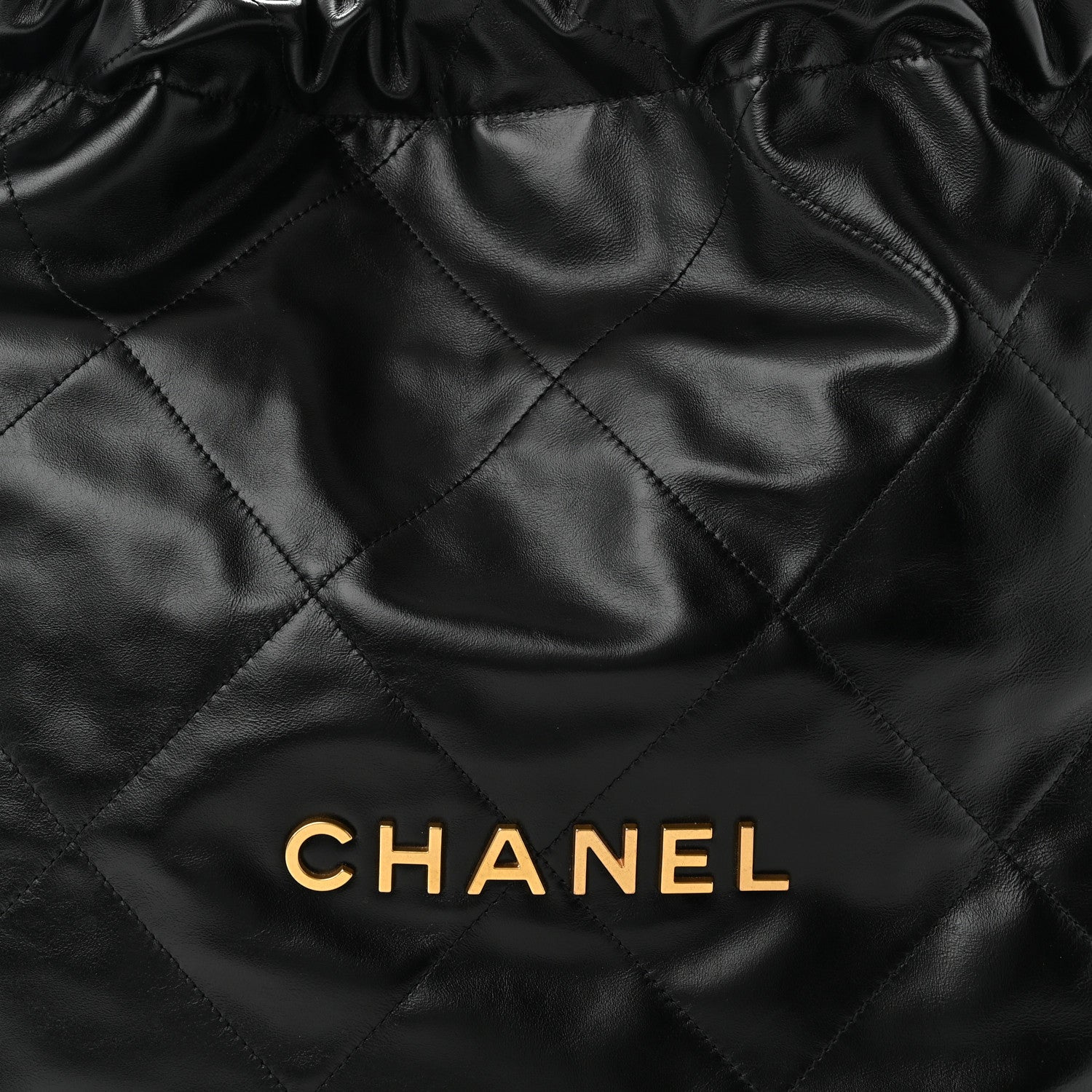 Chanel Shiny Calfskin Quilted Chanel 22 Black 9 of 12